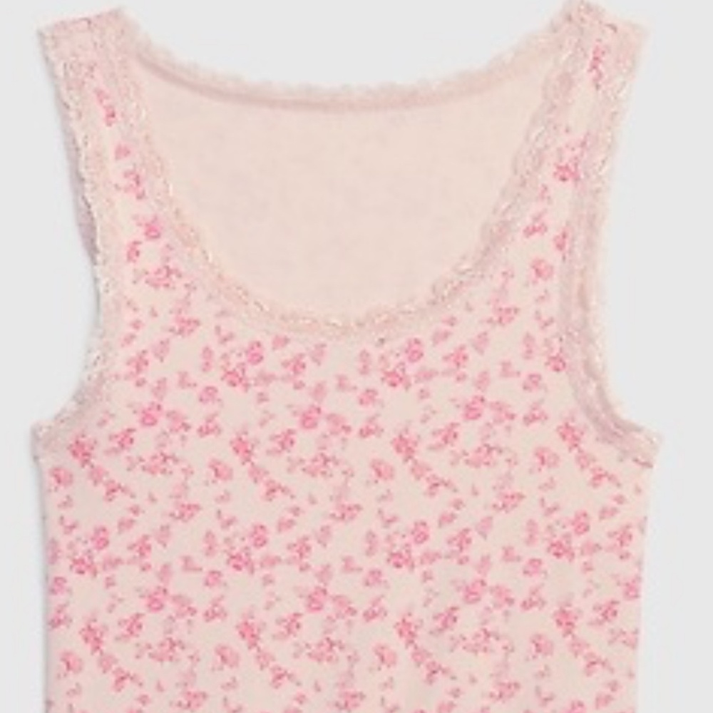 LoveShackFancy x gap pink tank top brand new